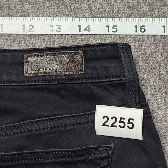 AG Adriano Goldschmied Pants Womens 31R Black Stevie Ankle Slim Straight Leg USA - Picture 10 of 10